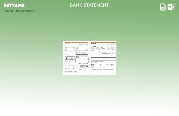 Модерен стил САД Откријте шаблон за збор (страници) за извод од банкарска кредит